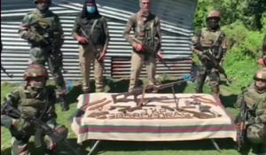 Chandan Kohli, Rajouri’s senior superintendent of police, said the police received information about the suspected presence of an old terrorist hideout in Manyal.(ANI/Twitter) Chandan Kohli, Rajouri’s senior superintendent of police, said the police received information about the suspected presence of an old terrorist hideout in Manyal.(ANI/Twitter)
