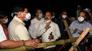 Assam chief minister Sarbananda Sonowal visited flood-affected Goalpara district on Tuesday night,(Twitter/@sarbanandsonwal) Assam chief minister Sarbananda Sonowal visited flood-affected Goalpara district on Tuesday night,(Twitter/@sarbanandsonwal)