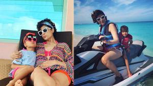 Tahira Kashyap with daughter Varushka. Tahira Kashyap with daughter Varushka.