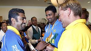 File image of Anil Kumble with Muttiah Muralitharan and Shane Warne.(Gatty Images) File image of Anil Kumble with Muttiah Muralitharan and Shane Warne.(Gatty Images)