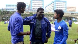 I.M. Vijayan (M) along with Subrata Pul (L) and Rahim Nabi (R) Indian Super League Grassroots Workshop in Kolkata.(Hindustan Times) I.M. Vijayan (M) along with Subrata Pul (L) and Rahim Nabi (R) Indian Super League Grassroots Workshop in Kolkata.(Hindustan Times)