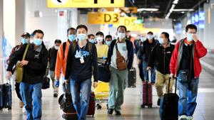 FILE PHOTO: People wearing protective face masks walk, as Schiphol Airport reduces its flights due to the coronavirus disease (COVID-19) outbreak, in Amsterdam, Netherlands April 2, 2020. (Representational)(REUTERS) FILE PHOTO: People wearing protective face masks walk, as Schiphol Airport reduces its flights due to the coronavirus disease (COVID-19) outbreak, in Amsterdam, Netherlands April 2, 2020. (Representational)(REUTERS)