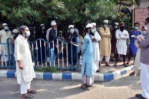 Several Tablighi Jamaat members were detained in Delhi earlier this year after they were found congregating in Delhi without permission.(ANI Photo/Representative) Several Tablighi Jamaat members were detained in Delhi earlier this year after they were found congregating in Delhi without permission.(ANI Photo/Representative)