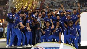 The Mumbai Indians celebrate after they defeated the Chennai Super Kings during the Indian Premier League Final match between the the Mumbai Indians and Chennai Super Kings at Rajiv Gandhi International Cricket Stadium on May 12, 2019 in Hyderabad.(Getty Images) The Mumbai Indians celebrate after they defeated the Chennai Super Kings during the Indian Premier League Final match between the the Mumbai Indians and Chennai Super Kings at Rajiv Gandhi International Cricket Stadium on May 12, 2019 in Hyderabad.(Getty Images)