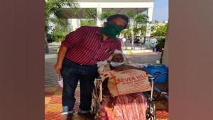 Mangamma, who is 101 years old, after recovering from Covid-19.(ANI Photo) Mangamma, who is 101 years old, after recovering from Covid-19.(ANI Photo)
