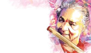 Hariprasad Chaurasia worked with various international musicians such as Jan Garbarek, Ken Lauber and John McLaughlin. The flautist popularised Hindustani classical music by touring and performing across the world.(Illustration: Mohit Suneja) Hariprasad Chaurasia worked with various international musicians such as Jan Garbarek, Ken Lauber and John McLaughlin. The flautist popularised Hindustani classical music by touring and performing across the world.(Illustration: Mohit Suneja)