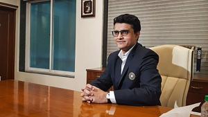 Former Indian cricket captain Saurav Ganguly takes charge as BCCI's new President, at BCCI headquarters in Mumbai.(PTI) Former Indian cricket captain Saurav Ganguly takes charge as BCCI's new President, at BCCI headquarters in Mumbai.(PTI)
