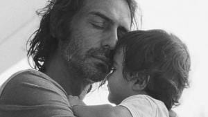 Arjun Rampal with his son, Arik. Arjun Rampal with his son, Arik.