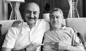 Anupam Kher and Robert De Niro’s picture was taken by their Silver Linings Playbook director David O Russell. Anupam Kher and Robert De Niro’s picture was taken by their Silver Linings Playbook director David O Russell.