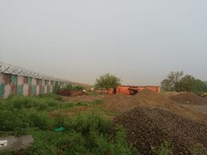 Illegal structures near the Air Force station have not been demolished as yet.(HT Photo) Illegal structures near the Air Force station have not been demolished as yet.(HT Photo)