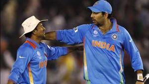 File image of Sachin Tendulkar with Yuvraj Singh.(AFP) File image of Sachin Tendulkar with Yuvraj Singh.(AFP)