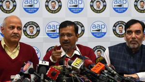Delhi Chief Minister and Aam Admi Party (AAP) National Convener Arvind Kejriwal addresses the media in Delhi.(Mohd Zakir/HT file photo) Delhi Chief Minister and Aam Admi Party (AAP) National Convener Arvind Kejriwal addresses the media in Delhi.(Mohd Zakir/HT file photo)