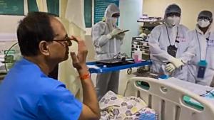 Over the past one week, Madhya Pradesh Chief Minister Shivraj Singh Chouhan and three of his ministers have tested positive for Covid-19.(PTI) Over the past one week, Madhya Pradesh Chief Minister Shivraj Singh Chouhan and three of his ministers have tested positive for Covid-19.(PTI)