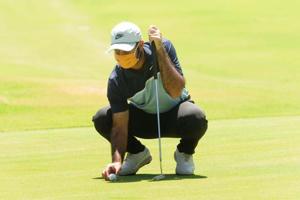 Professional golfer Shubhankar Sharma during practice at Chandigarh Golf Club.(Keshav Singh/Hindustan Times) Professional golfer Shubhankar Sharma during practice at Chandigarh Golf Club.(Keshav Singh/Hindustan Times)