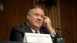 US Secretary of State Mike Pompeo testifies during a Senate Foreign Relations Committee hearing on the State Department's 2021 budget, in the Dirksen Senate Office Building, in Washington, D.C., U.S., July 30, 2020.(REUTERS) US Secretary of State Mike Pompeo testifies during a Senate Foreign Relations Committee hearing on the State Department's 2021 budget, in the Dirksen Senate Office Building, in Washington, D.C., U.S., July 30, 2020.(REUTERS)