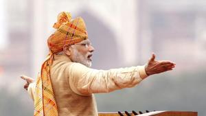 File photo: Prime Minister Narendra Modi addressing the nation from the ramparts of the Red Fort on the occasion of 69th Independence Day celebration in New Delhi.(Ajay Aggarwal/ HT Photo) File photo: Prime Minister Narendra Modi addressing the nation from the ramparts of the Red Fort on the occasion of 69th Independence Day celebration in New Delhi.(Ajay Aggarwal/ HT Photo)