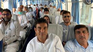 Charter planes have been hired to take the legislators to the new destination. Charter planes have been hired to take the legislators to the new destination.