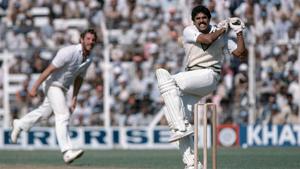 Kapil Dev pulls Ian Botham during a Test match between India and England at Wankhede Stadium in 1981.(Getty Images) Kapil Dev pulls Ian Botham during a Test match between India and England at Wankhede Stadium in 1981.(Getty Images)
