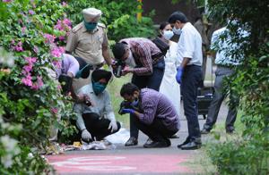 Severed human feet were found near Chandigarh’s Press Club on June 23. Police have yet to make any headway in the case.(HT Photo) Severed human feet were found near Chandigarh’s Press Club on June 23. Police have yet to make any headway in the case.(HT Photo)