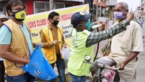 Those found not wearing face masks or spitting in public places in Odisha will be fined Rs 1,000 for the first violation.(HT Photo) Those found not wearing face masks or spitting in public places in Odisha will be fined Rs 1,000 for the first violation.(HT Photo)