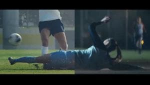 The image shows a screenshot from the new Nike ad.(Twitter/@Nike) The image shows a screenshot from the new Nike ad.(Twitter/@Nike)