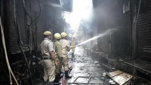 A 12-day-old baby is among those critically injured in the fire incident.(Sonu Mehta/HT File Photo) A 12-day-old baby is among those critically injured in the fire incident.(Sonu Mehta/HT File Photo)