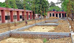 New classrooms being constructed at Government Model Senior Secondary Smart School, PAU, in Ludhiana on Saturday.(Harsimar Pal Singh/HT) New classrooms being constructed at Government Model Senior Secondary Smart School, PAU, in Ludhiana on Saturday.(Harsimar Pal Singh/HT)