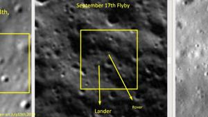 The images tweeted by Chennai techie to claim that Chandrayaan 2 rover is intact.(Twitter/@Ramanean) The images tweeted by Chennai techie to claim that Chandrayaan 2 rover is intact.(Twitter/@Ramanean)