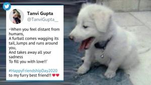 Friendship Day 2020 tweet by a user of the micro-blogging platform.(Twitter/@TanviGupta) Friendship Day 2020 tweet by a user of the micro-blogging platform.(Twitter/@TanviGupta)