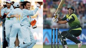A jubilant MS Dhoni after Misbah Ul Haq played the scoop shot and got out in the T20 World Cup final.(Getty Images) A jubilant MS Dhoni after Misbah Ul Haq played the scoop shot and got out in the T20 World Cup final.(Getty Images)