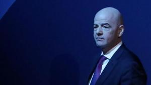 FIFA President Gianni Infantino after his speech during the UEFA Congress.(REUTERS) FIFA President Gianni Infantino after his speech during the UEFA Congress.(REUTERS)