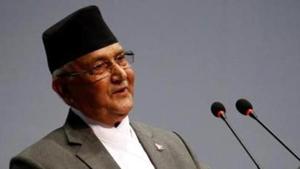 Nepal's Prime Minister Khadga Prasad Sharma Oli at the parliament.(Reuters File Photo)