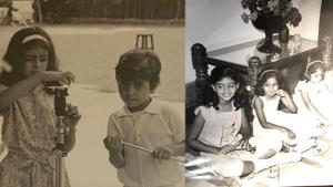 Abhishek and Shweta Bachchan have shared their childhood pictures on Instagram. Abhishek and Shweta Bachchan have shared their childhood pictures on Instagram.