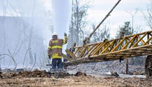 in July, the an explosion at the Baghjan gas well in Tinsukia injured three foreign experts.(PTI) in July, the an explosion at the Baghjan gas well in Tinsukia injured three foreign experts.(PTI)