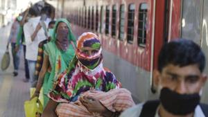 Work on railway infrastructure projects is returning to the previous year’s level, railway board chairman VK Yadav told Hindustan Times(AP) Work on railway infrastructure projects is returning to the previous year’s level, railway board chairman VK Yadav told Hindustan Times(AP)