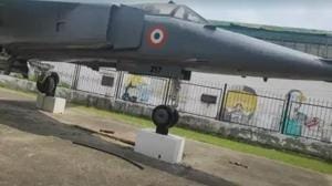 The MiG 23 at the Aligarh Muslim University.(HT PHOTO) The MiG 23 at the Aligarh Muslim University.(HT PHOTO)