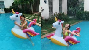 Sara Ali Khan in the pool. Sara Ali Khan in the pool.