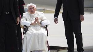 The clarification came hours after Benedict’s biographer, Peter Seewald, sparked alarm by telling the Passauer Neue Presse that he had found the 93-year-old ex-pope exceptionally frail when he visited him on Saturday.(AP) The clarification came hours after Benedict’s biographer, Peter Seewald, sparked alarm by telling the Passauer Neue Presse that he had found the 93-year-old ex-pope exceptionally frail when he visited him on Saturday.(AP)