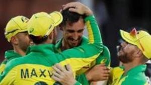 Australia's Mitchell Starc celebrates with teammates.(Action Images via Reuters) Australia's Mitchell Starc celebrates with teammates.(Action Images via Reuters)