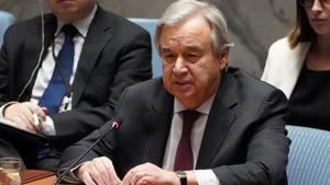 United Nations secretary-general Antonio Guterres launched a UN “Save our Future” campaign.(Reuters) United Nations secretary-general Antonio Guterres launched a UN “Save our Future” campaign.(Reuters)