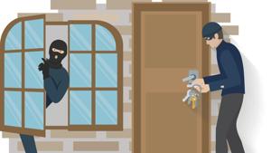 thief into the house vector white background(Getty Images/iStockphoto) thief into the house vector white background(Getty Images/iStockphoto)
