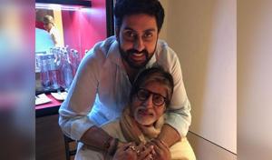 Amitabh Bachchan shared a new photo with Abhishek Bachchan. Amitabh Bachchan shared a new photo with Abhishek Bachchan.