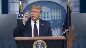 U.S. President Donald Trump during a news conference at the White House in Washington, DC, US on Tuesday.(Bloomberg File Photo) U.S. President Donald Trump during a news conference at the White House in Washington, DC, US on Tuesday.(Bloomberg File Photo)