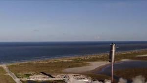This photo provided by SpaceX shows a prototype of its Mars ship, Starship, is launched on Tuesday, Aug. 5, 2020 in south Texas.(AP) This photo provided by SpaceX shows a prototype of its Mars ship, Starship, is launched on Tuesday, Aug. 5, 2020 in south Texas.(AP)