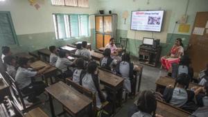 While the focus must be now be ensuring the safety of students, teachers and staff, and putting in place protocols for school reopening, there has to be an extensive assessment of the learning loss and well-thought-out plans to bridge the learning gap, and schemes to retain students(Pratik Chorge/HT Photo) While the focus must be now be ensuring the safety of students, teachers and staff, and putting in place protocols for school reopening, there has to be an extensive assessment of the learning loss and well-thought-out plans to bridge the learning gap, and schemes to retain students(Pratik Chorge/HT Photo)
