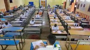 Candidates and the examinnes are advised to bring their own mask to the exam centre and also to follow social distancing guidelines.(HT file) Candidates and the examinnes are advised to bring their own mask to the exam centre and also to follow social distancing guidelines.(HT file)