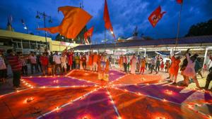 Referring to the temple’s cultural connotations, Manmohan Vaidya, RSS’s joint general secretary, said it will help people connect with their roots. “Till now the realization of the self was not allowed.”(PTI Photo) Referring to the temple’s cultural connotations, Manmohan Vaidya, RSS’s joint general secretary, said it will help people connect with their roots. “Till now the realization of the self was not allowed.”(PTI Photo)