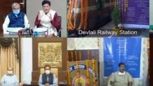 The train was flagged off via video conferencing by union agriculture minister Narendra Singh Tomar and railway minister Piyush Goyal.(ANI PHOTO.) The train was flagged off via video conferencing by union agriculture minister Narendra Singh Tomar and railway minister Piyush Goyal.(ANI PHOTO.)
