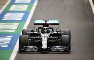 Mercedes driver Lewis Hamilton of Britain steers his car during the second practice session at the 70th Anniversary Formula One Grand Prix at the Silverstone circuit, Silverstone, England, Friday, Aug. 7, 2020.(AP) Mercedes driver Lewis Hamilton of Britain steers his car during the second practice session at the 70th Anniversary Formula One Grand Prix at the Silverstone circuit, Silverstone, England, Friday, Aug. 7, 2020.(AP)