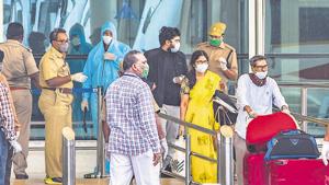 It is mandatory for India bound travellers to fill up self declaration forms.(PTI Photo) It is mandatory for India bound travellers to fill up self declaration forms.(PTI Photo)